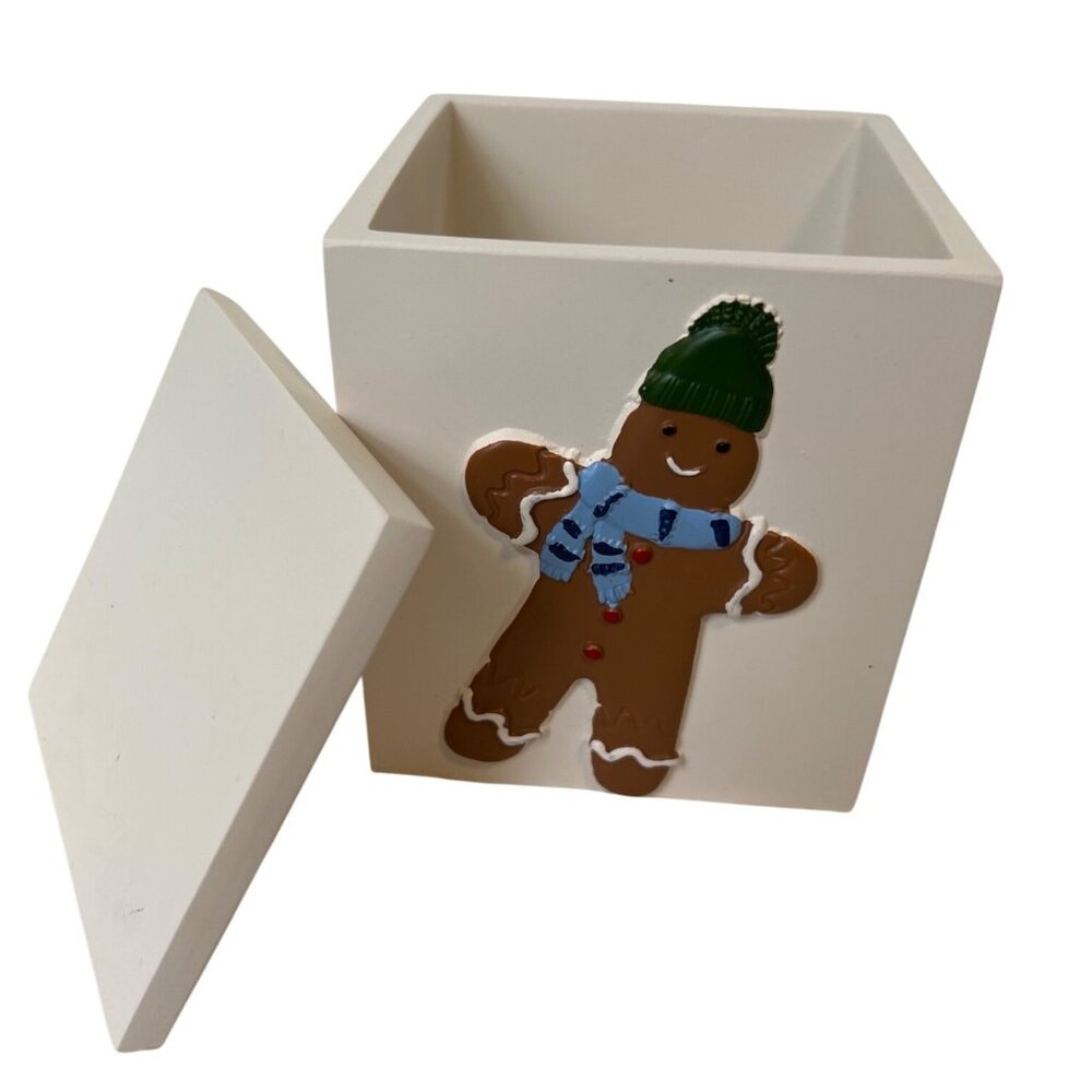 Wondershop Gingerbread Canister with Lid Christmas Holiday 4 X 4 Bathroom